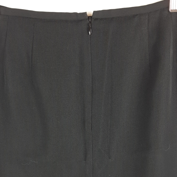 Jacqueline Ferrar Solid Black High Waisted Dark Academia Short Wool Skirt - Picture 8 of 11